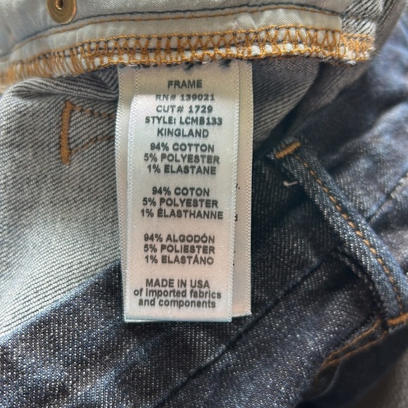 Frame Denim Le Crop Mini Boot Jean Kingland High Rise Stretch Sz 28 - Picture 11 of 15